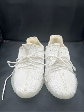 adidas Cream/White Athletic Knit Low-Top Sneakers